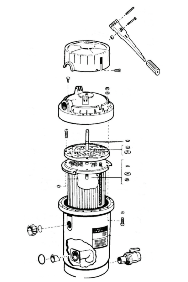 D.E. Filter Exploded View