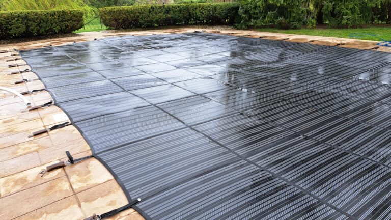 Pool Opening with a Safety Cover